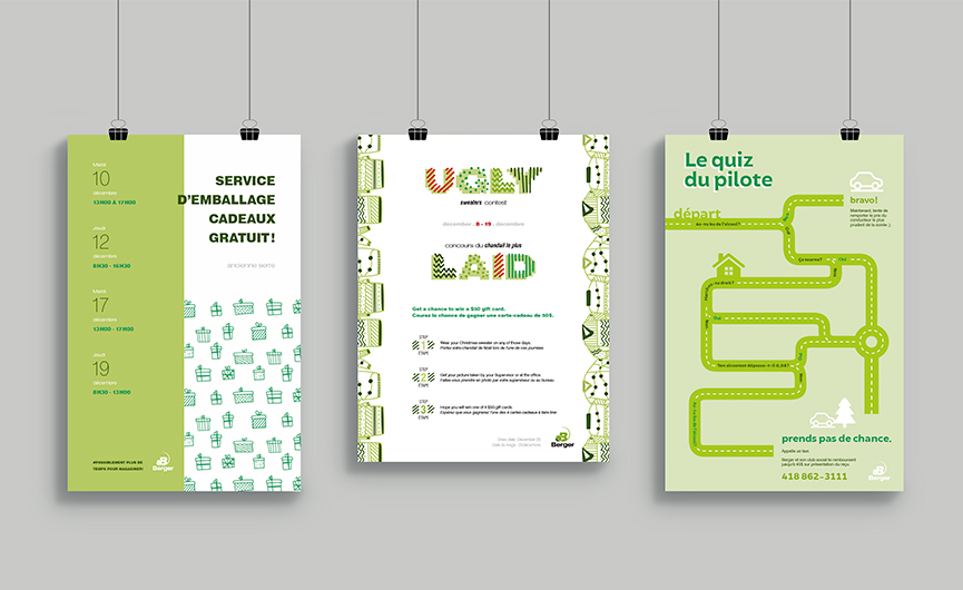 berger, affiches d'évènements divers